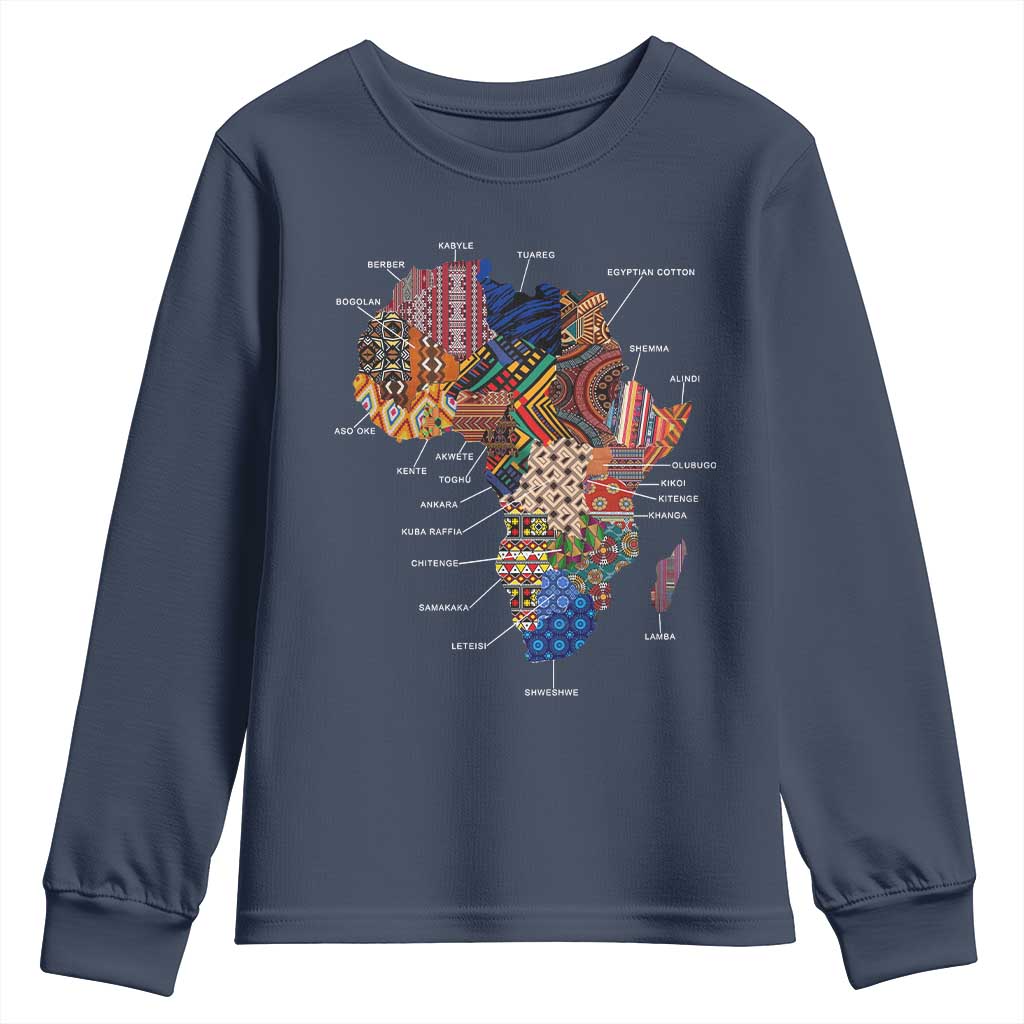 African Culture Black Fabrics Youth Sweatshirt African American Heritage