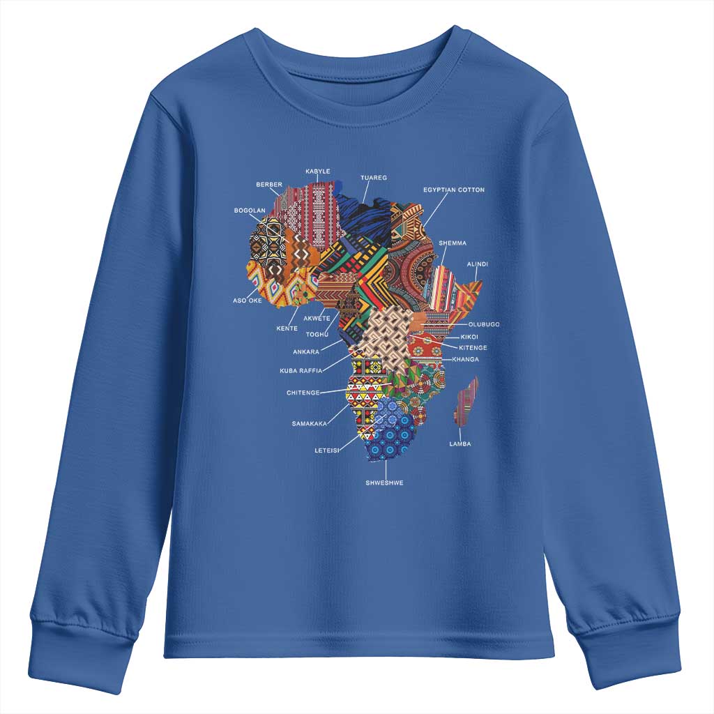 African Culture Black Fabrics Youth Sweatshirt African American Heritage