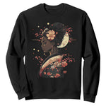 African American Geisha Kimono Blasian Japanese Sakura Sweatshirt