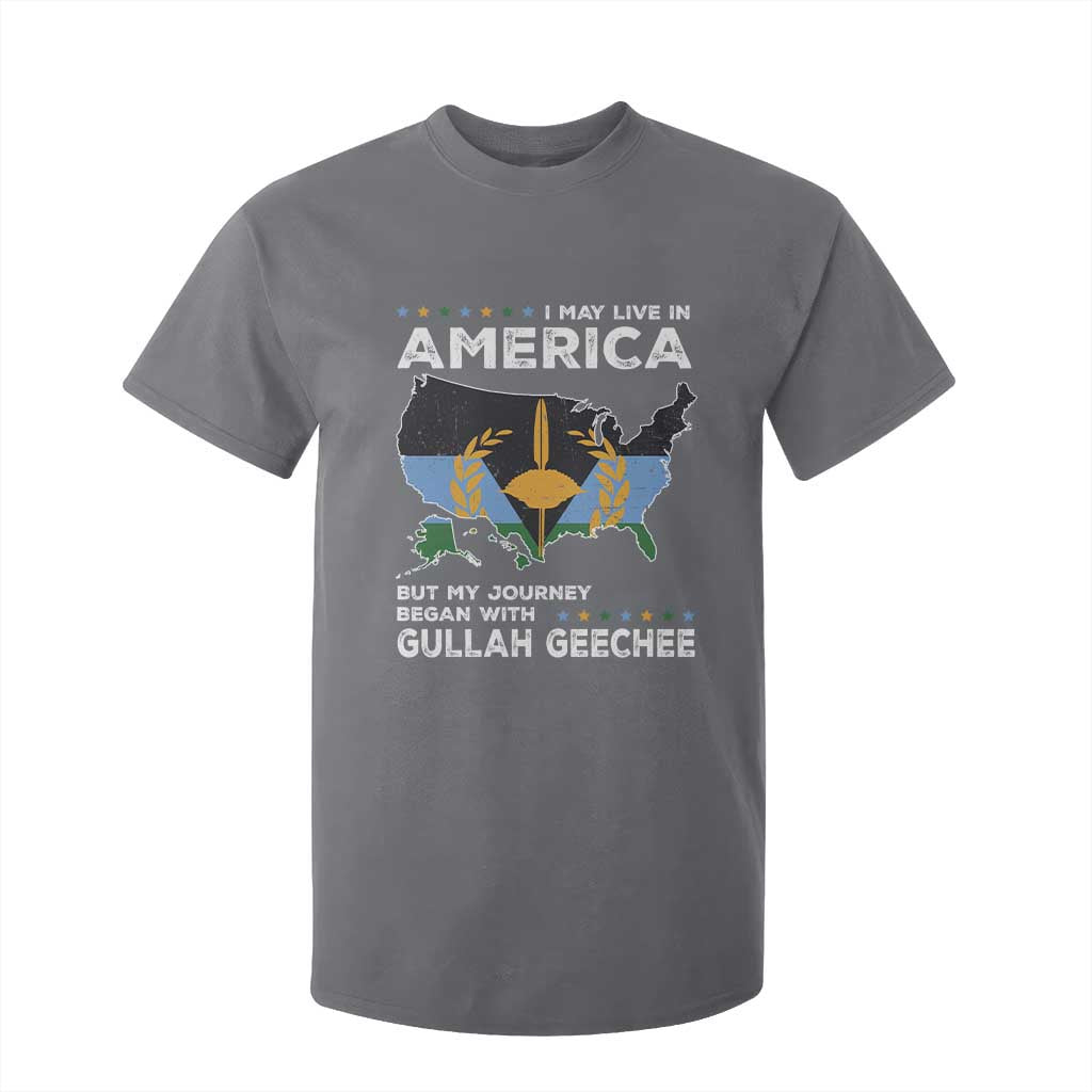 I May Live In America But My Journey Began With Gullah Geechee T Shirt For Kid Gullah Geechee Pride