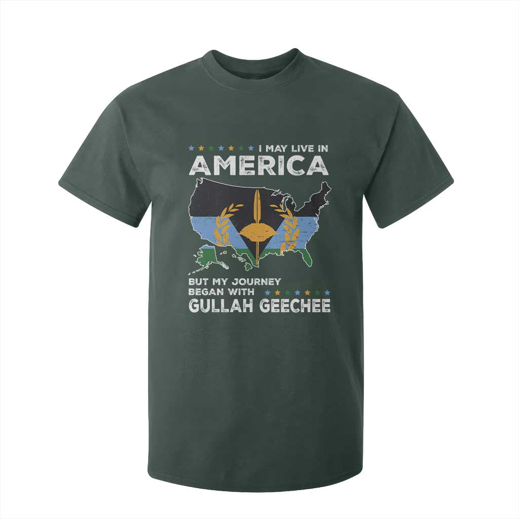I May Live In America But My Journey Began With Gullah Geechee T Shirt For Kid Gullah Geechee Pride