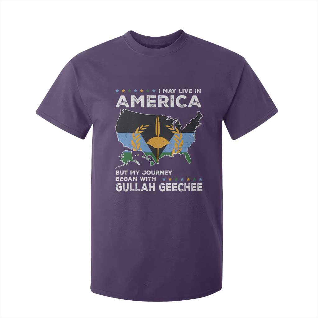 I May Live In America But My Journey Began With Gullah Geechee T Shirt For Kid Gullah Geechee Pride