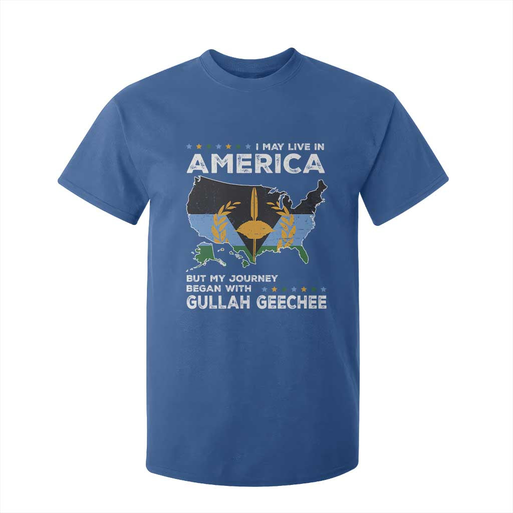 I May Live In America But My Journey Began With Gullah Geechee T Shirt For Kid Gullah Geechee Pride