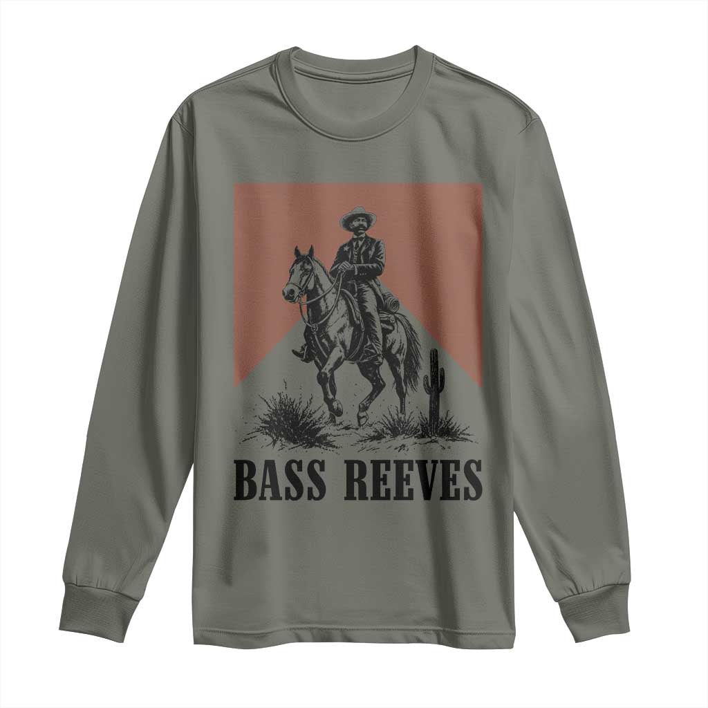 Bass Reeves Long Sleeve Shirt First Black Deputy US Marshal Western Cowboy
