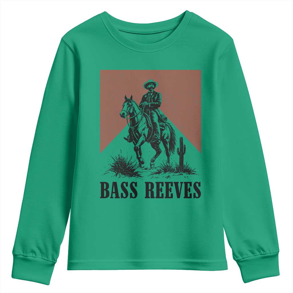 Bass Reeves Youth Sweatshirt First Black Deputy US Marshal Western Cowboy
