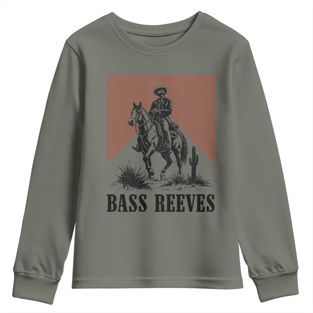 Bass Reeves Youth Sweatshirt First Black Deputy US Marshal Western Cowboy
