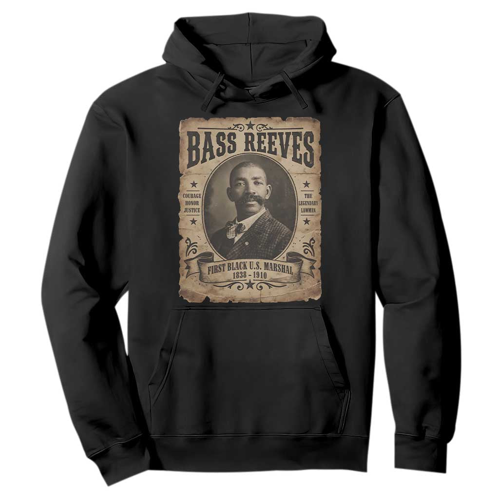 Bass Reeves Hoodie The Legendary Lawman and First Black Us Marshal Old West Style
