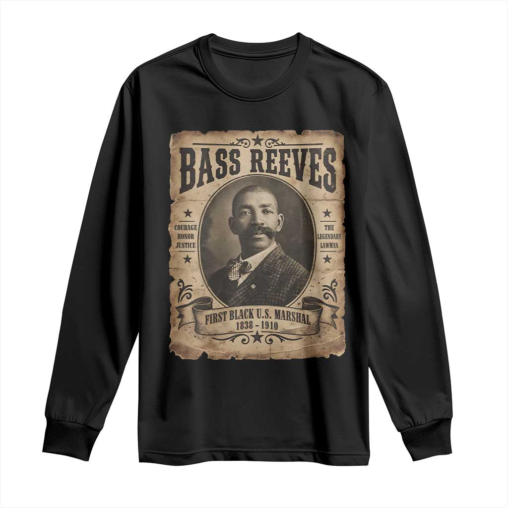 Bass Reeves Long Sleeve Shirt The Legendary Lawman and First Black Us Marshal Old West Style