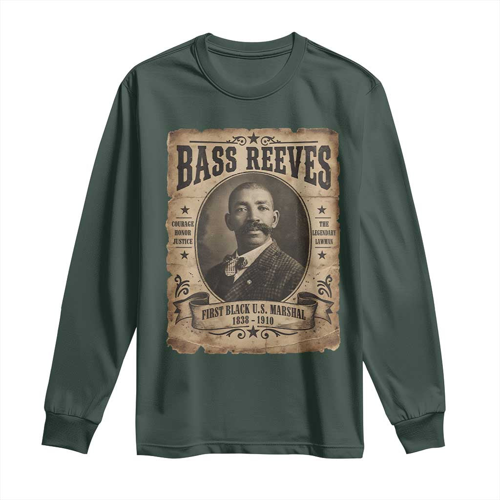 Bass Reeves Long Sleeve Shirt The Legendary Lawman and First Black Us Marshal Old West Style