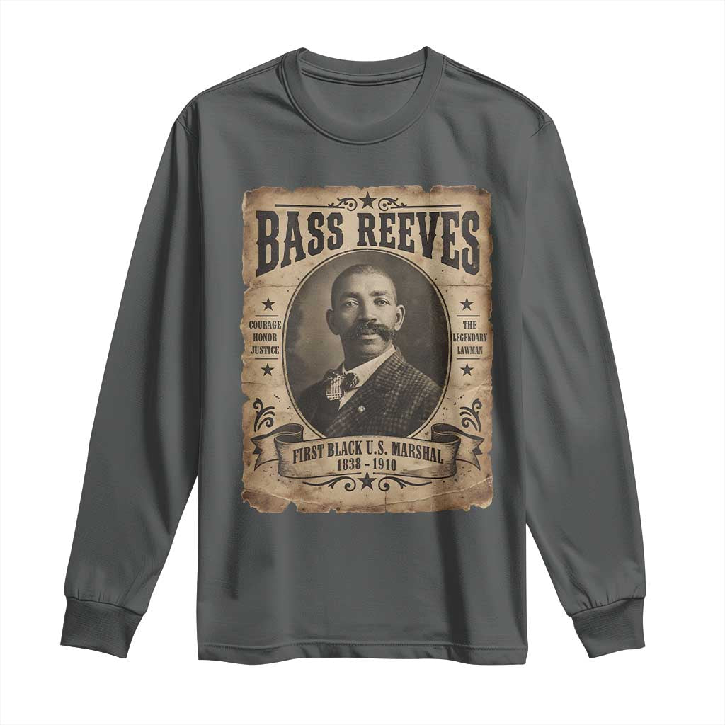 Bass Reeves Long Sleeve Shirt The Legendary Lawman and First Black Us Marshal Old West Style