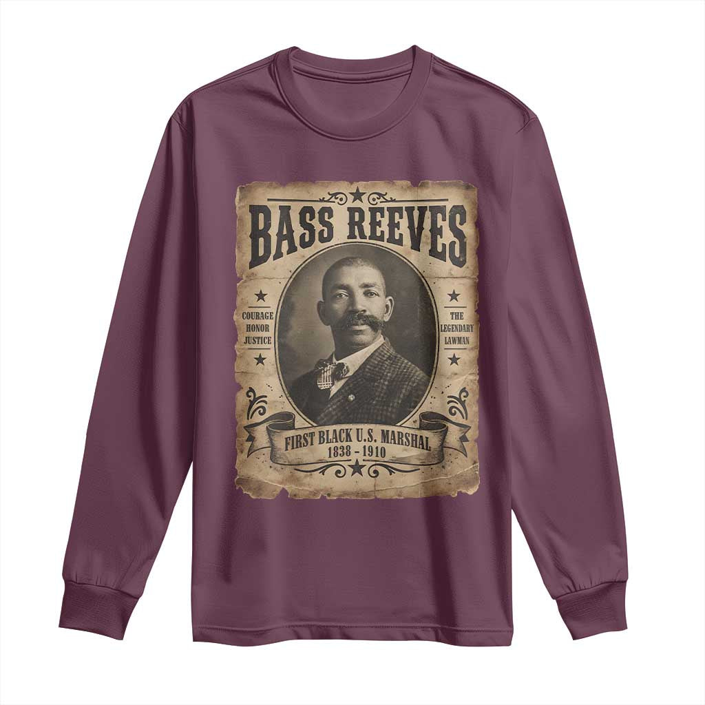 Bass Reeves Long Sleeve Shirt The Legendary Lawman and First Black Us Marshal Old West Style