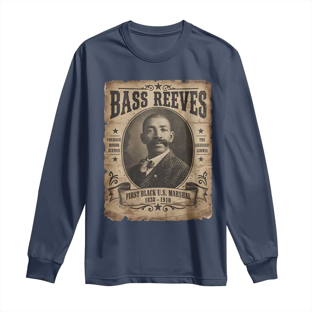 Bass Reeves Long Sleeve Shirt The Legendary Lawman and First Black Us Marshal Old West Style