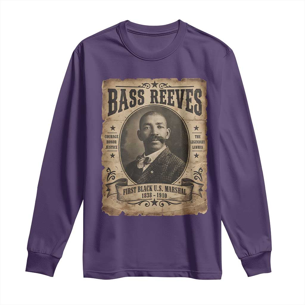 Bass Reeves Long Sleeve Shirt The Legendary Lawman and First Black Us Marshal Old West Style