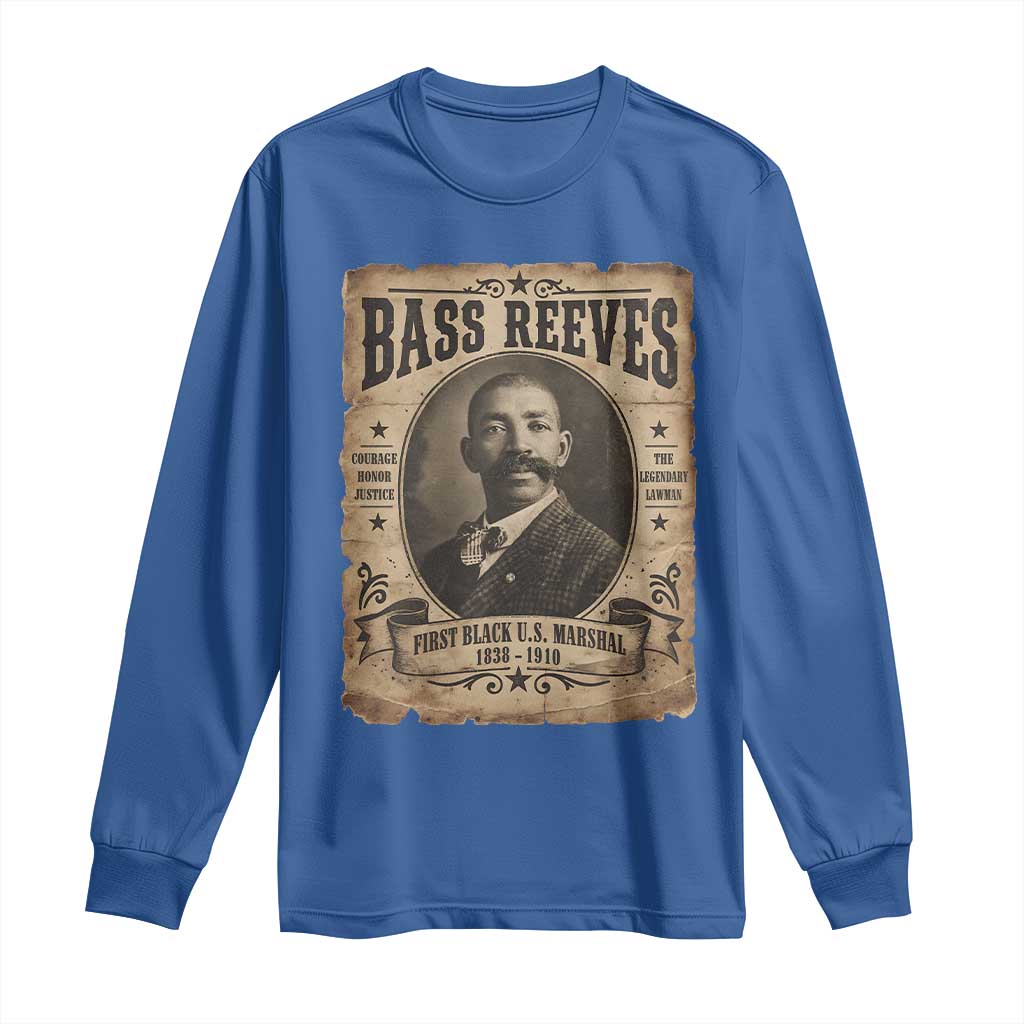 Bass Reeves Long Sleeve Shirt The Legendary Lawman and First Black Us Marshal Old West Style