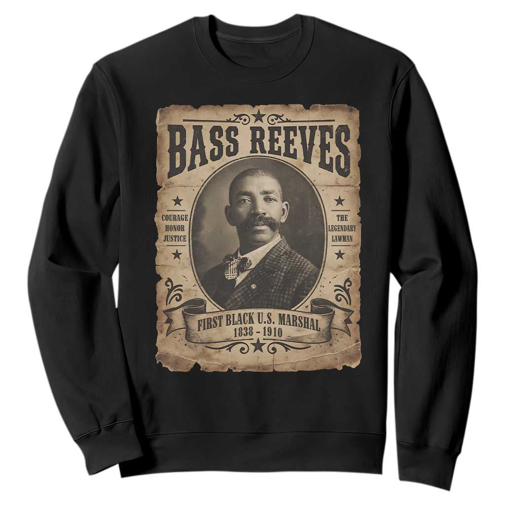 Bass Reeves Sweatshirt The Legendary Lawman and First Black Us Marshal Old West Style