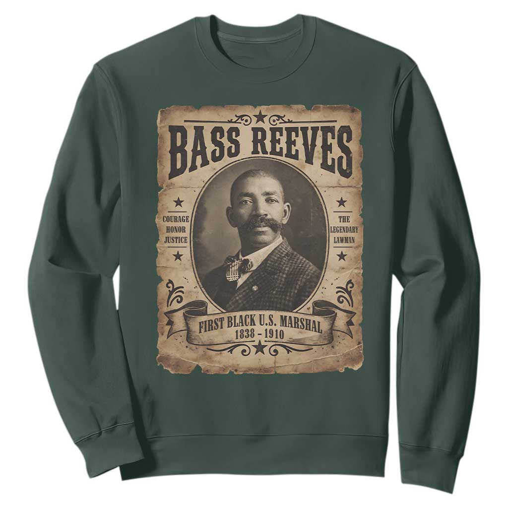 Bass Reeves Sweatshirt The Legendary Lawman and First Black Us Marshal Old West Style