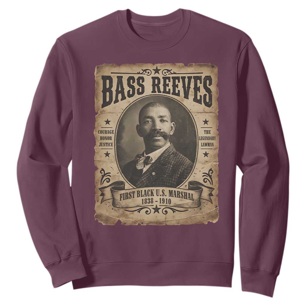 Bass Reeves Sweatshirt The Legendary Lawman and First Black Us Marshal Old West Style