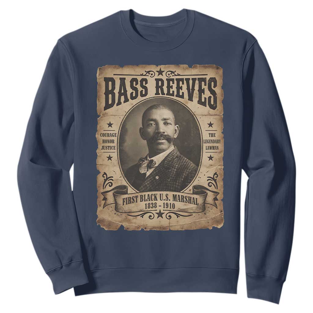 Bass Reeves Sweatshirt The Legendary Lawman and First Black Us Marshal Old West Style