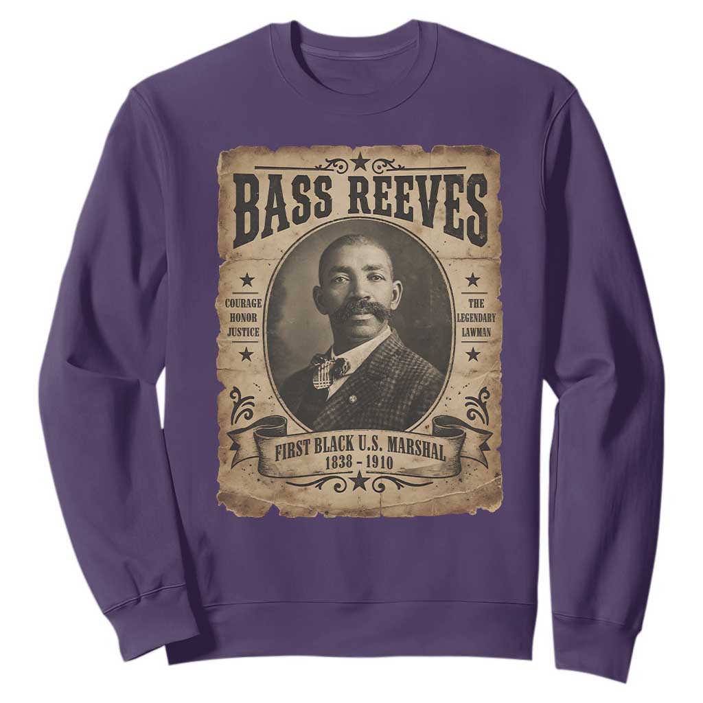 Bass Reeves Sweatshirt The Legendary Lawman and First Black Us Marshal Old West Style