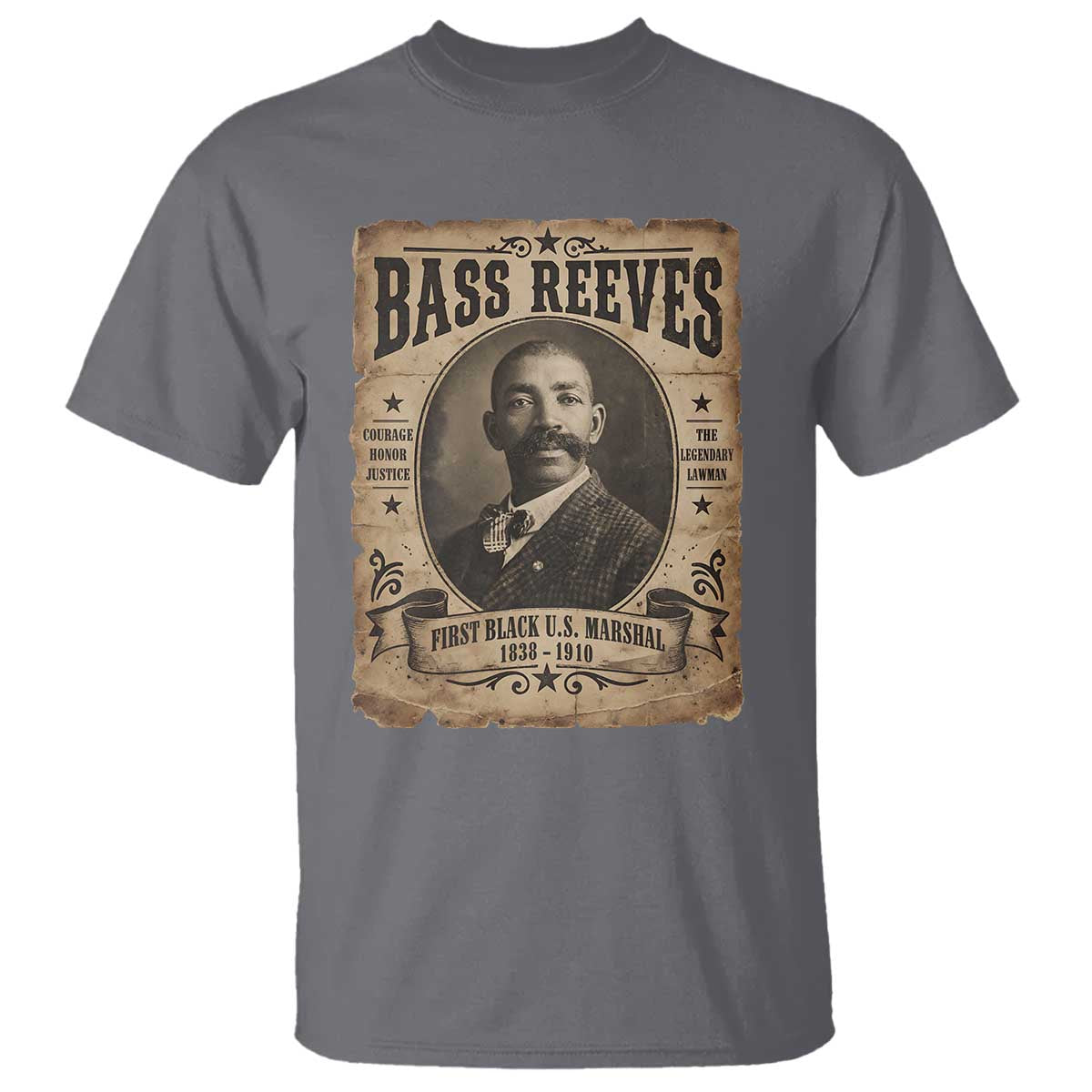 Bass Reeves T Shirt The Legendary Lawman and First Black Us Marshal Old West Style