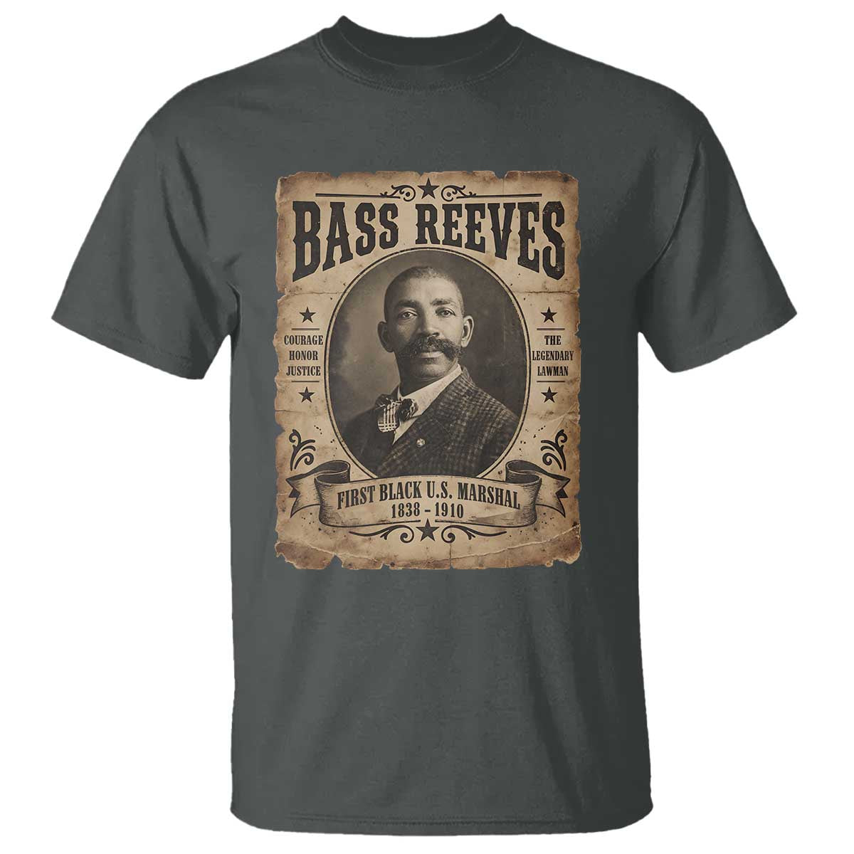 Bass Reeves T Shirt The Legendary Lawman and First Black Us Marshal Old West Style
