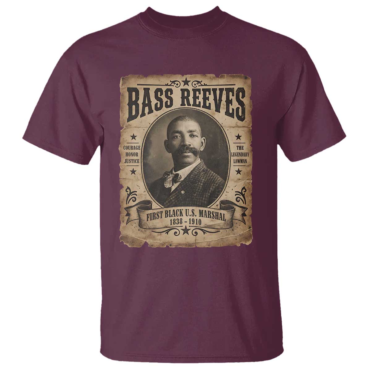 Bass Reeves T Shirt The Legendary Lawman and First Black Us Marshal Old West Style