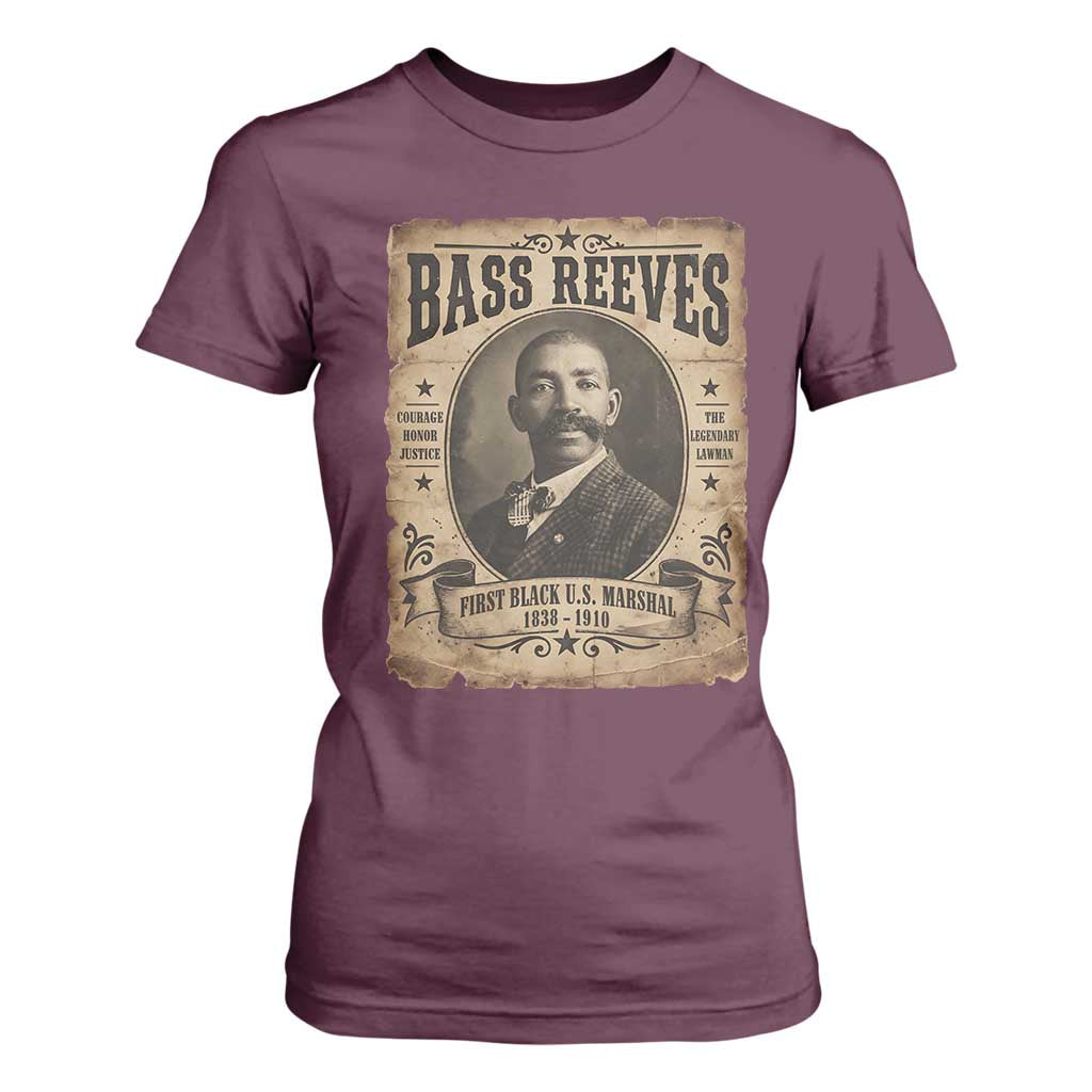 Bass Reeves T Shirt For Women The Legendary Lawman and First Black Us Marshal Old West Style
