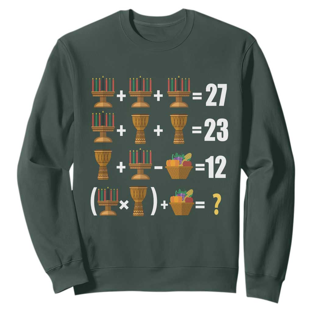 Funny 67 Kwanzaa Math Sweatshirt Six Seven Meme Kinara Candles African American Christmas - African Pride