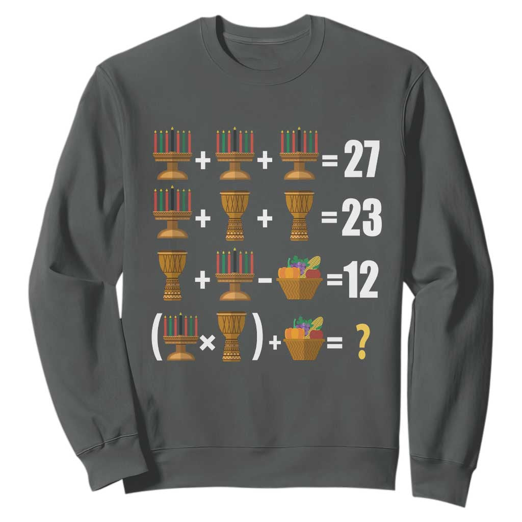 Funny 67 Kwanzaa Math Sweatshirt Six Seven Meme Kinara Candles African American Christmas - African Pride