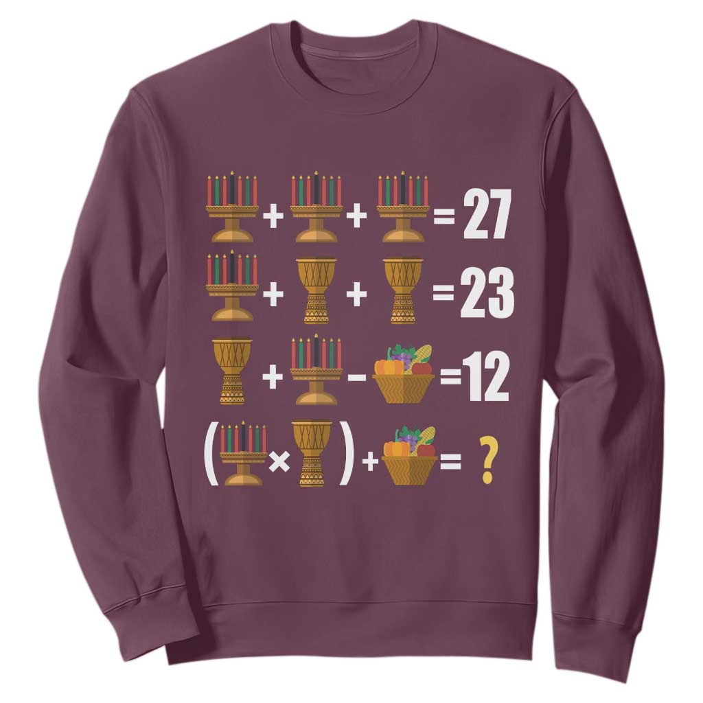 Funny 67 Kwanzaa Math Sweatshirt Six Seven Meme Kinara Candles African American Christmas - African Pride