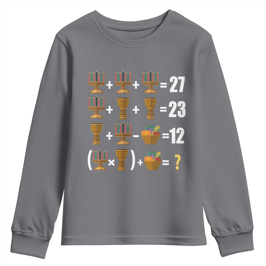 Funny 67 Kwanzaa Math Youth Sweatshirt Six Seven Meme Kinara Candles African American Christmas - African Pride