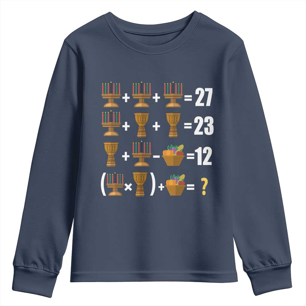 Funny 67 Kwanzaa Math Youth Sweatshirt Six Seven Meme Kinara Candles African American Christmas - African Pride