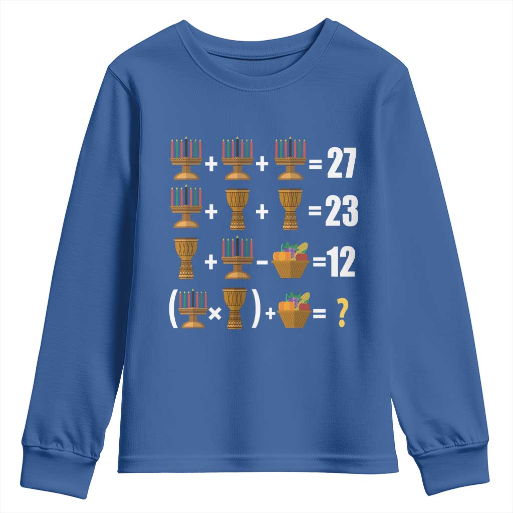 Funny 67 Kwanzaa Math Youth Sweatshirt Six Seven Meme Kinara Candles African American Christmas - African Pride