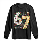 Funny 67 Kwanzaa Long Sleeve Shirt Six Seven Meme Kinara Candles African American Christmas - African Pride