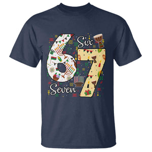 Funny 67 Kwanzaa T Shirt Six Seven Meme Kinara Candles African American Christmas - African Pride