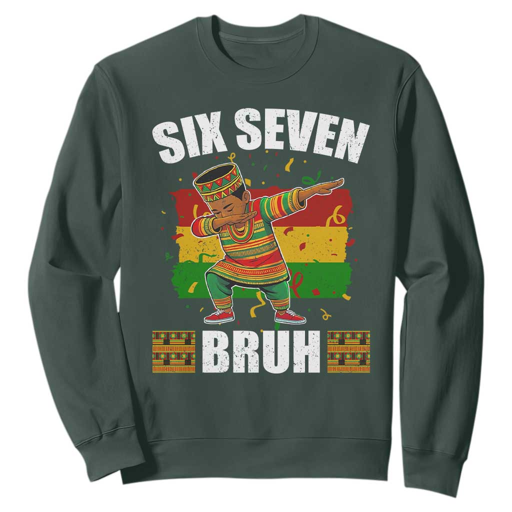Funny 67 Kwanzaa Sweatshirt Six Seven Bruh Dabbing African Heritage - African Pride
