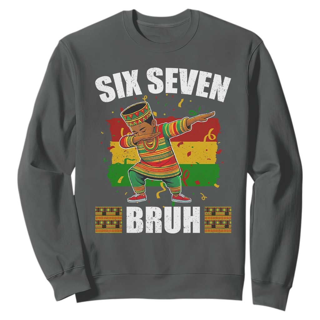 Funny 67 Kwanzaa Sweatshirt Six Seven Bruh Dabbing African Heritage - African Pride