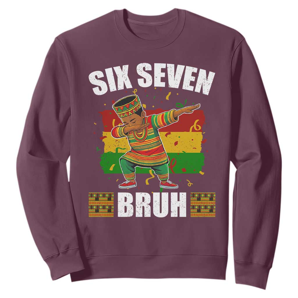 Funny 67 Kwanzaa Sweatshirt Six Seven Bruh Dabbing African Heritage - African Pride