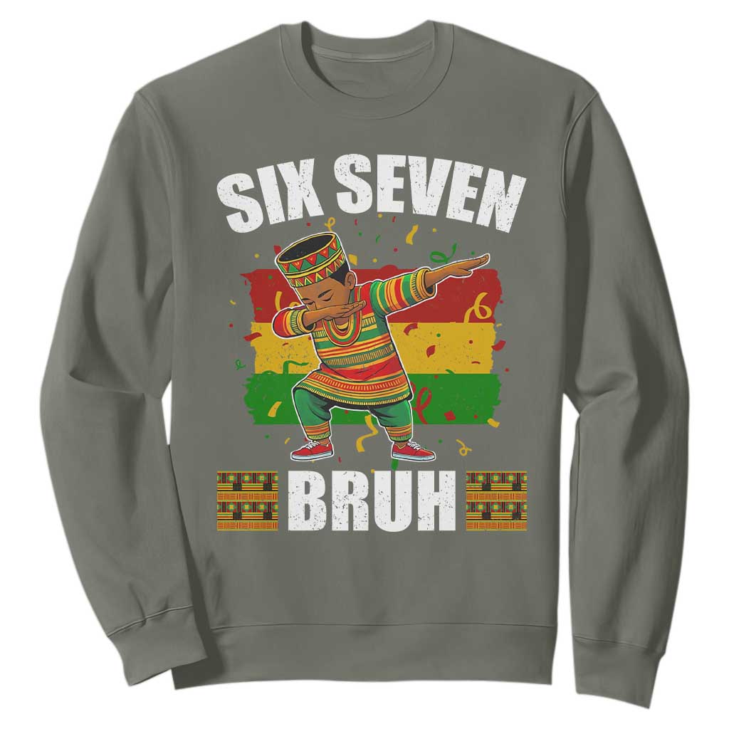 Funny 67 Kwanzaa Sweatshirt Six Seven Bruh Dabbing African Heritage - African Pride