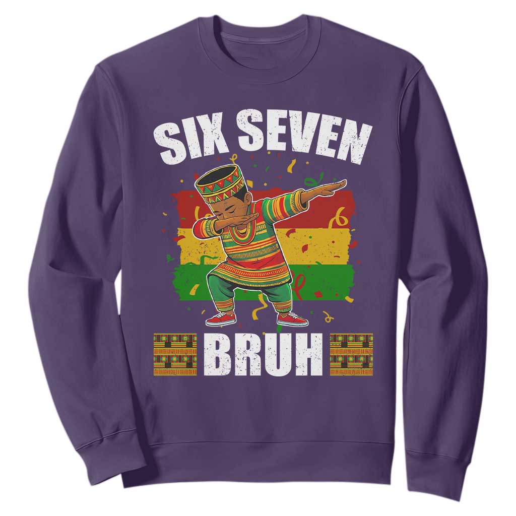 Funny 67 Kwanzaa Sweatshirt Six Seven Bruh Dabbing African Heritage - African Pride