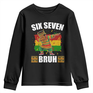 Funny 67 Kwanzaa Youth Sweatshirt Six Seven Bruh Dabbing African Heritage - African Pride