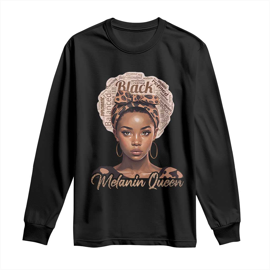 Melanin Queen Long Sleeve Shirt Proud African American