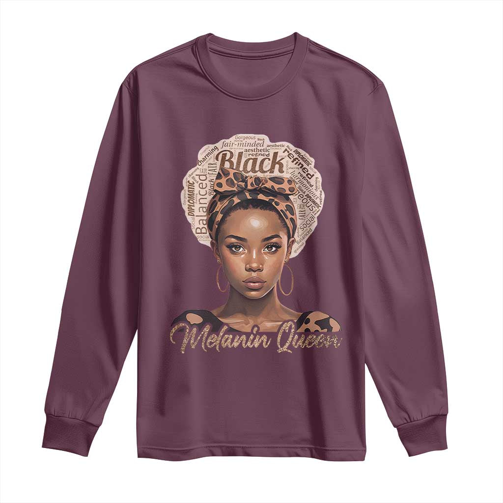 Melanin Queen Long Sleeve Shirt Proud African American