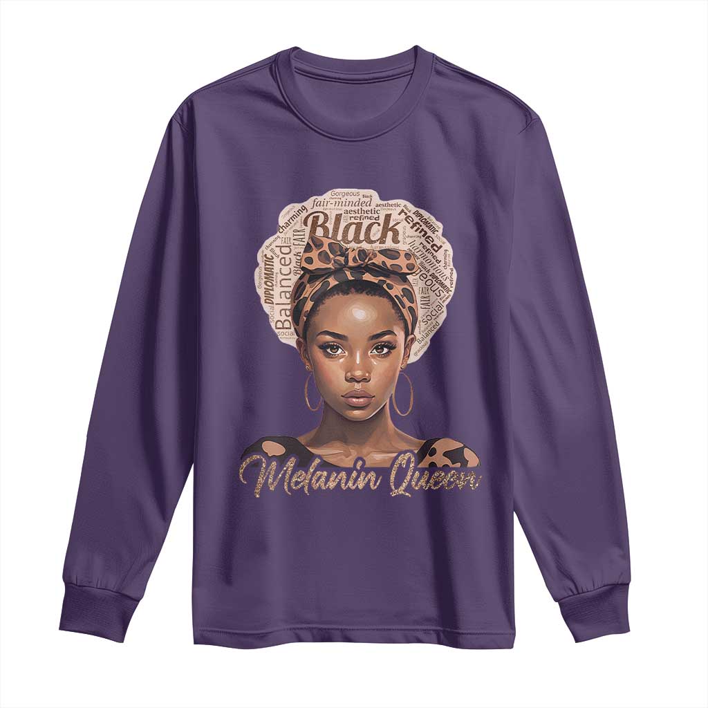Melanin Queen Long Sleeve Shirt Proud African American