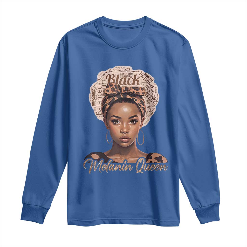Melanin Queen Long Sleeve Shirt Proud African American