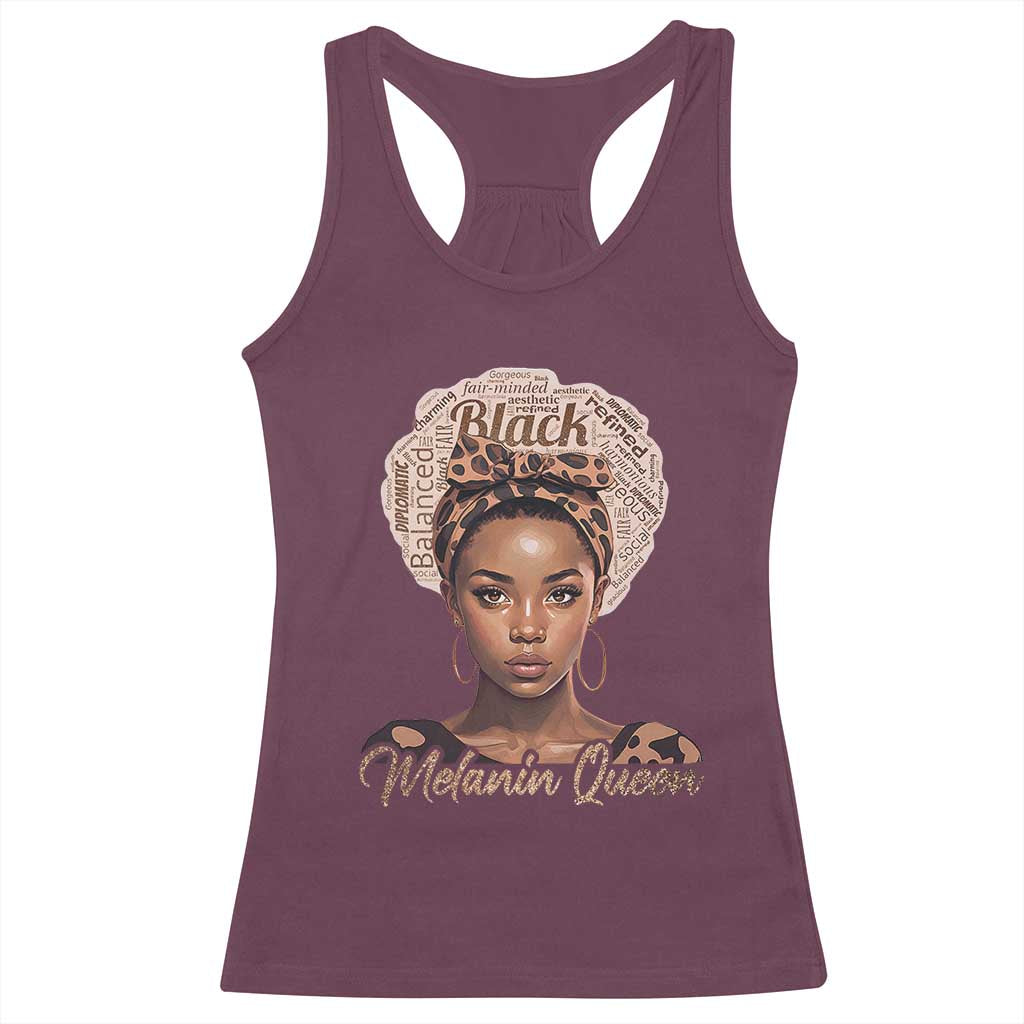Melanin Queen Racerback Tank Top Proud African American