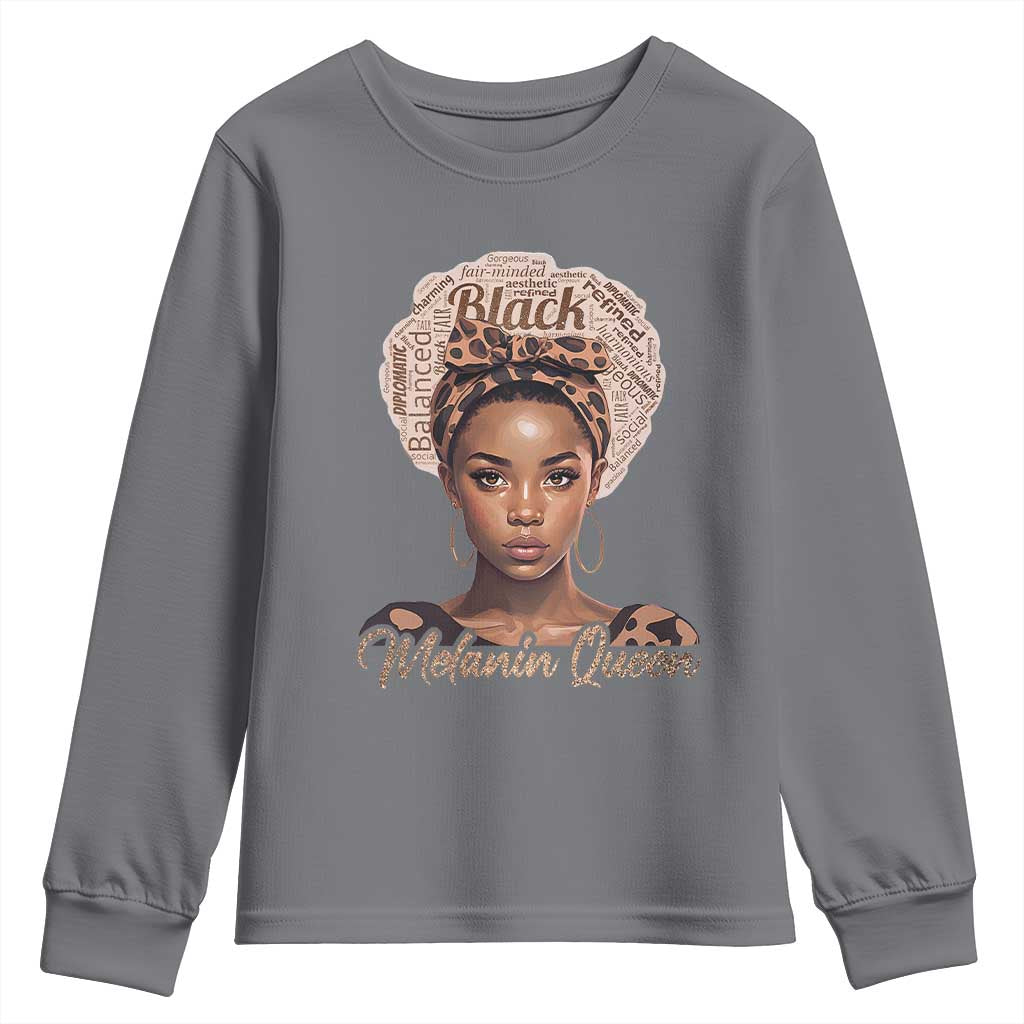 Melanin Queen Youth Sweatshirt Proud African American