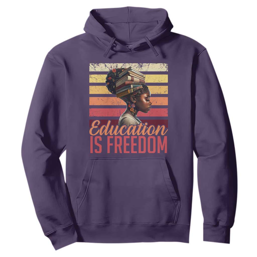 Education Is Freedom Hoodie Retro Black History Teacher