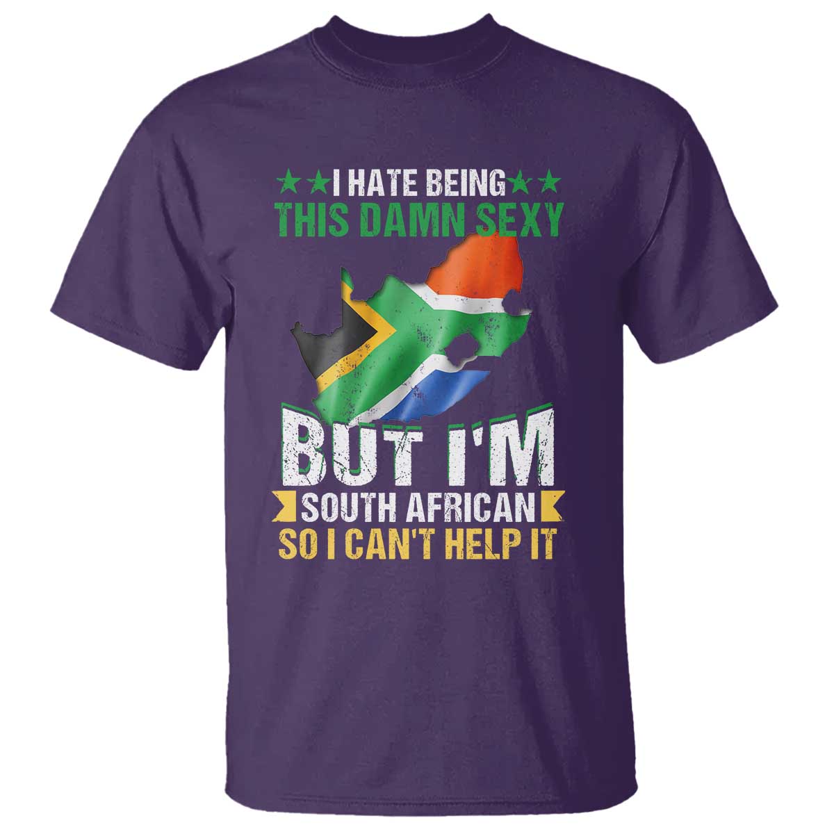 I Hate Being This Damn Sexy But I'm South African So I can't Help It T Shirt Vintage Saffa Flag