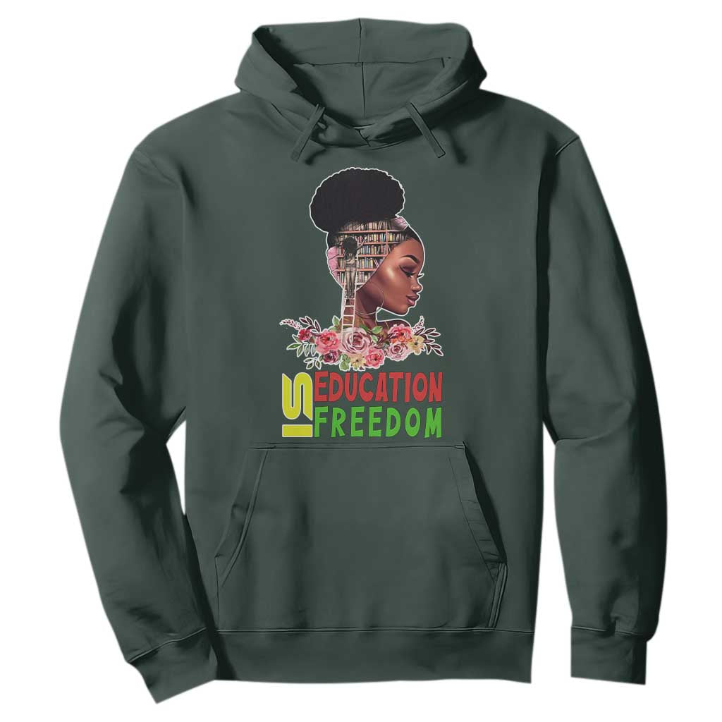 Education Is Freedom Hoodie Black History Teacher Melanin Black Girl